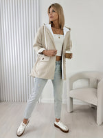 Casaco Feminino Elegante com Capuz e Bolsos para Inverno