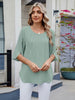 Blusa Feminina Chiffon Manga 3/4 Soltinha Elegante
