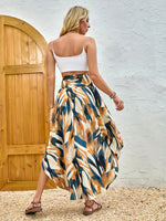 Saia Midi Feminina Evasê com Estampa Paisley