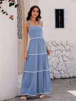 Vestido Feminino Elegante de Verão com Bolsos Laterais