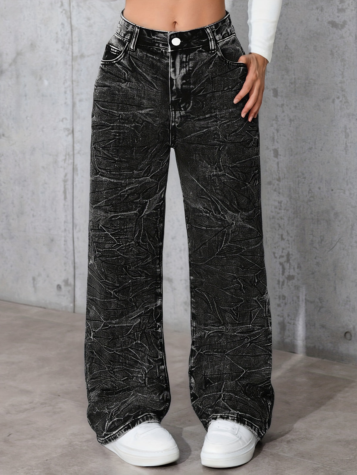 Calça Jeans Feminina Cintura Alta Corte Reto Elegante
