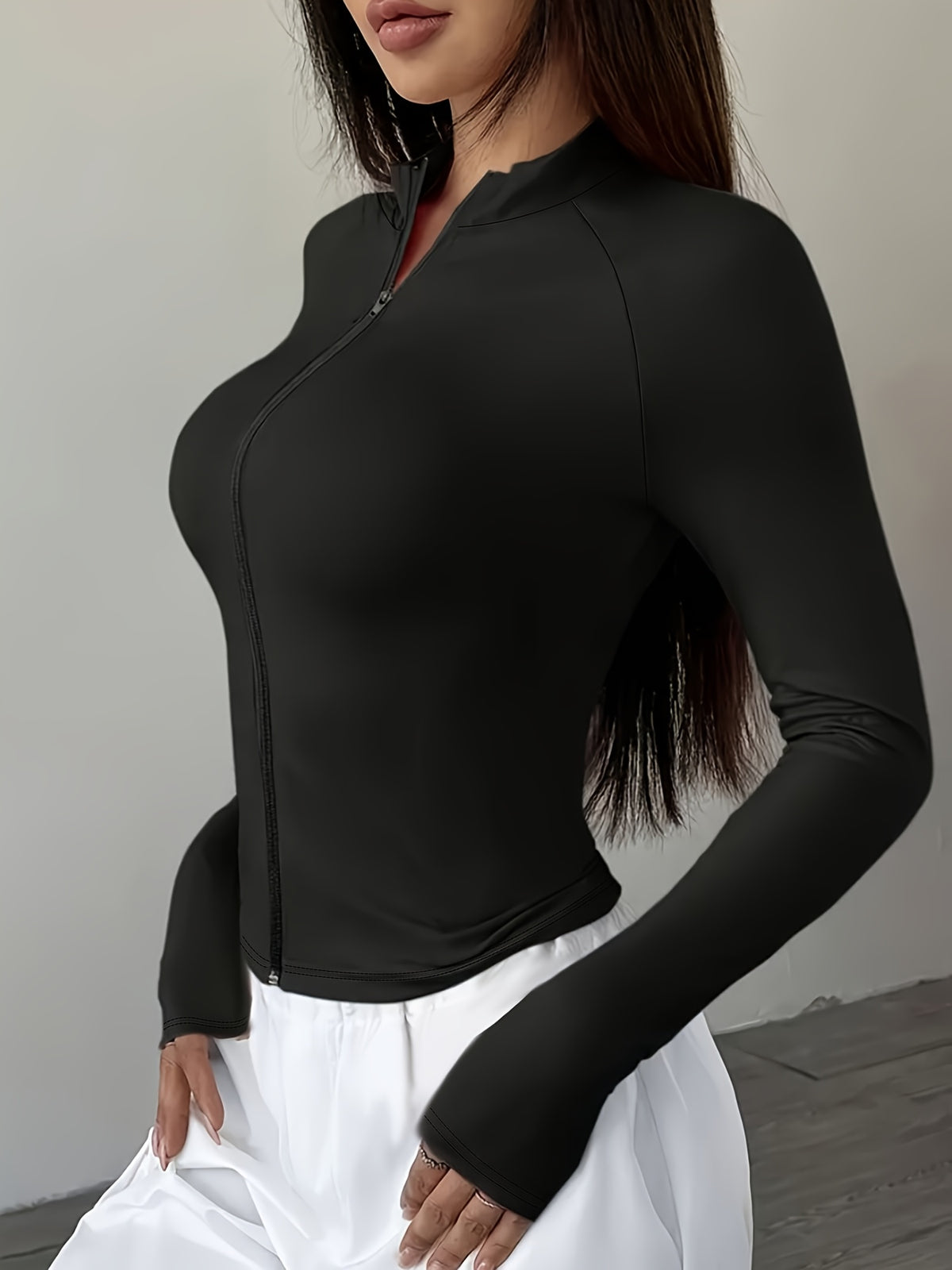 Cardigã Feminino de Malha Manga Longa Ajustado Elegante