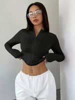 Cardigã Feminino de Malha Manga Longa Ajustado Elegante