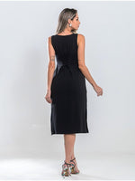 Vestido Midi Regata com Ajuste nas Costas Feminino