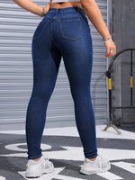 Calça Jeans Feminina Skinny Cintura Alta com Elasticidade