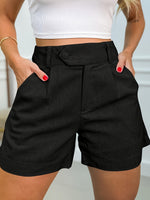 Short Alfaiataria Feminino Clássico Cintura Alta