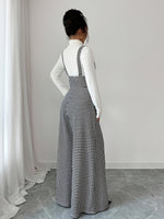 Macacão Feminino Pied de Poule Elegante