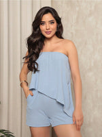 Conjunto Shorts e Blusa Cropped Tomara que Caia NV183
