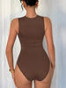 Body Feminino Vazado com Recortes Geométricos