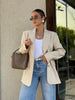 Blazer Feminino Alfaiataria Sofisticado com Abotoamento Duplo