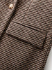 Blazer Feminino Xadrez com Abotoadura Dupla Elegante