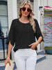 Blusa Feminina Chiffon Manga 3/4 Soltinha Elegante