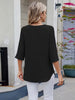 Blusa Feminina Chiffon Manga 3/4 Soltinha Elegante