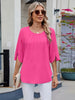 Blusa Feminina Chiffon Manga 3/4 Soltinha Elegante