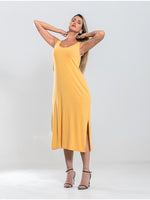 Vestido Midi Regata com Ajuste nas Costas Feminino
