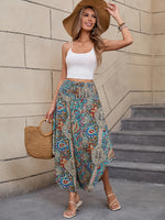 Saia Midi Feminina Evasê com Estampa Paisley