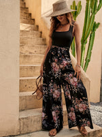 Macacão Feminino Floral Cintura Alta Elegante