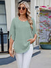 Blusa Feminina Chiffon Manga 3/4 Soltinha Elegante