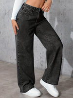 Calça Jeans Feminina Cintura Alta Corte Reto Elegante