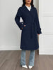 Casaco Trench Feminino Longo Dupla Abotoadura Elegante Inverno