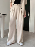 Conjunto Feminino 2 Peças Alfaiataria com Blusa e Calça Pantalona