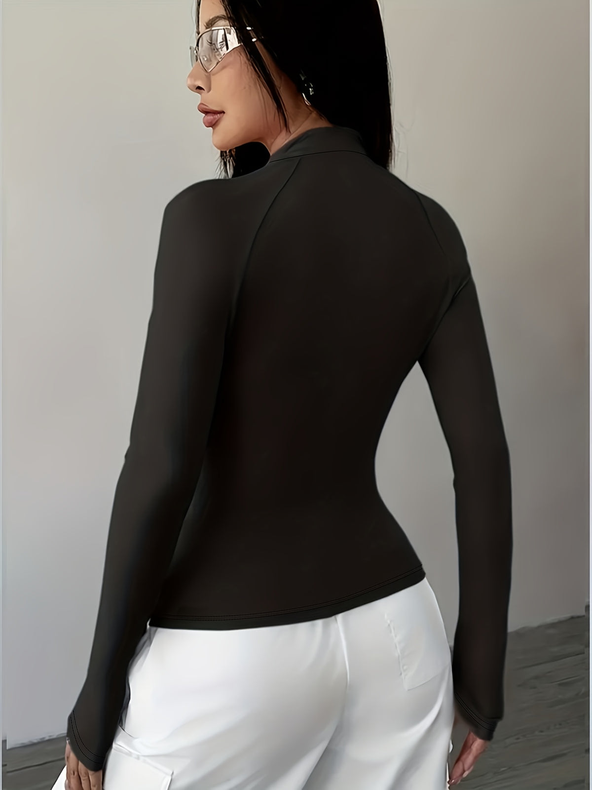 Cardigã Feminino de Malha Manga Longa Ajustado Elegante