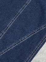 Calça Jeans Feminina Wide Leg Cintura Alta Azul Escuro