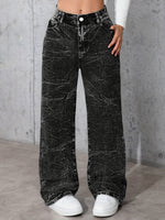 Calça Jeans Feminina Cintura Alta Corte Reto Elegante