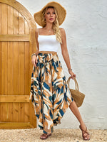 Saia Midi Feminina Evasê com Estampa Paisley
