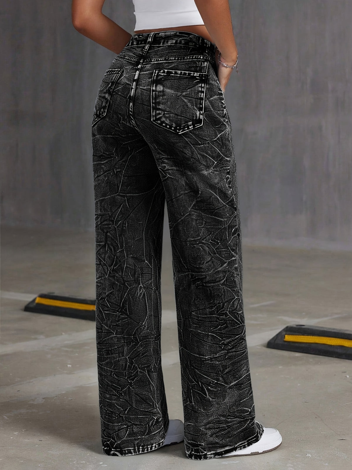 Calça Jeans Feminina Cintura Alta Corte Reto Elegante