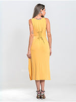 Vestido Midi Regata com Ajuste nas Costas Feminino