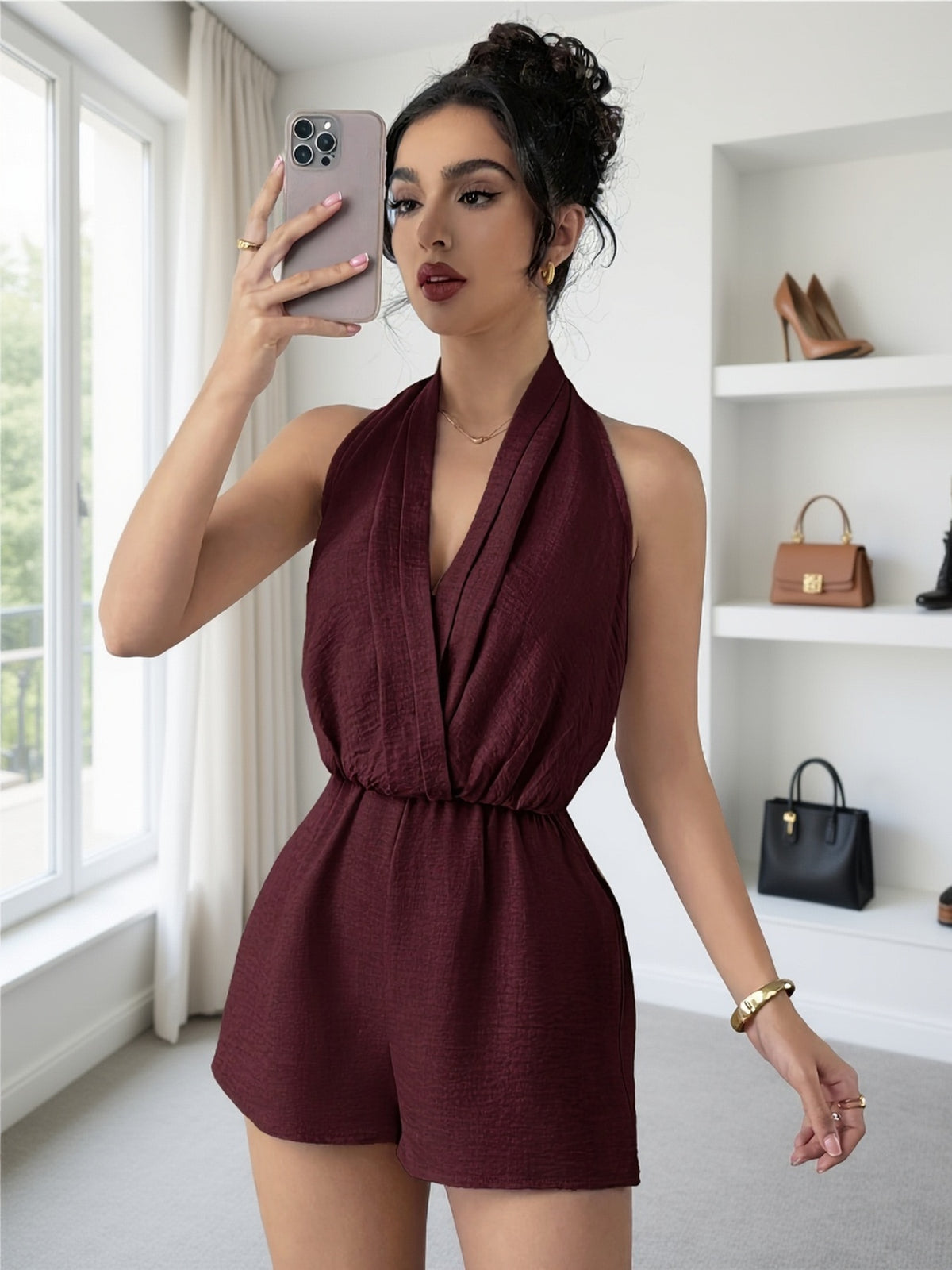 Macacão Feminino Elegante Sem Costas Sofisticado