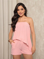 Conjunto Shorts e Blusa Cropped Tomara que Caia NV183