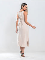 Vestido Midi Regata com Ajuste nas Costas Feminino