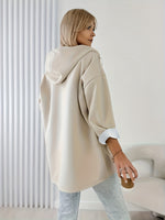 Casaco Feminino Elegante com Capuz e Bolsos para Inverno